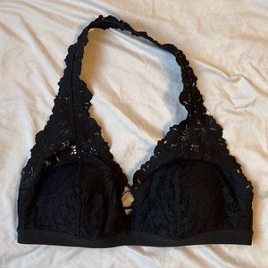 Aerie black bralette with lace, size medium.